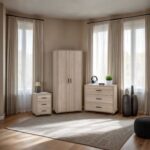 Oliver 4 Door Wardrobe Bedroom Set Light Oak Effect - Image 2