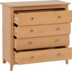 Oslo 4 Drawer Chest in Antique Pine - Image 3