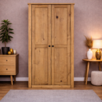 Panama 2 Door Wardrobe in Natural Wax