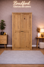 Panama 2 Door Wardrobe in Natural Wax