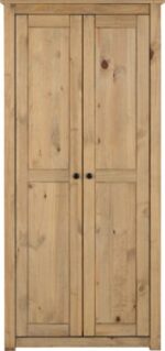 Panama 2 Door Wardrobe in Natural Wax - Image 2
