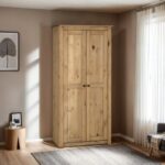 Panama 2 Door Wardrobe in Natural Wax - Image 5