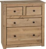 Panama 2+2 Drawer Chest in Natural Wax - Image 2