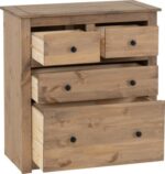 Panama 2+2 Drawer Chest in Natural Wax - Image 4