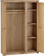 Panama 3 Door Wardrobe in Natural Wax - Image 4
