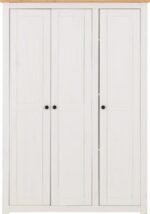 Panama 3 Door Wardrobe in White/Natural Wax - Image 4