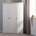 Panama 3 Door Wardrobe in White/Natural Wax - Image 5