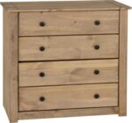 Panama 4 Drawer Chest in Natural Wax - Image 2