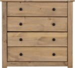 Panama 4 Drawer Chest in Natural Wax - Image 6