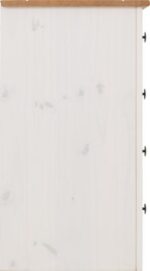 Panama 4 Drawer Chest in White/Natural Wax - Image 5