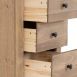 Panama 5 Drawer Narrow Chest in Natural Wax - Image 4