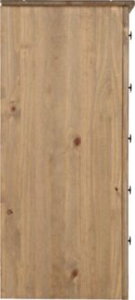 Panama 5 Drawer Narrow Chest in Natural Wax - Image 8