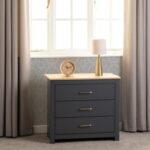 Portland 3 Drawer in Grey/Oak Effect