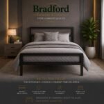 Soto Metal Bed in Black & Silver Color