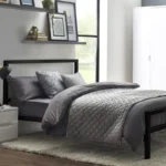 Soto Metal Bed in Black & Silver Color - Image 4