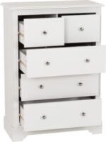 Stratford 3+2 Drawer Chester in White Color - Image 3