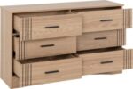 Tessa 6 Drawer Chest in Natural Oak Effect - Image 3