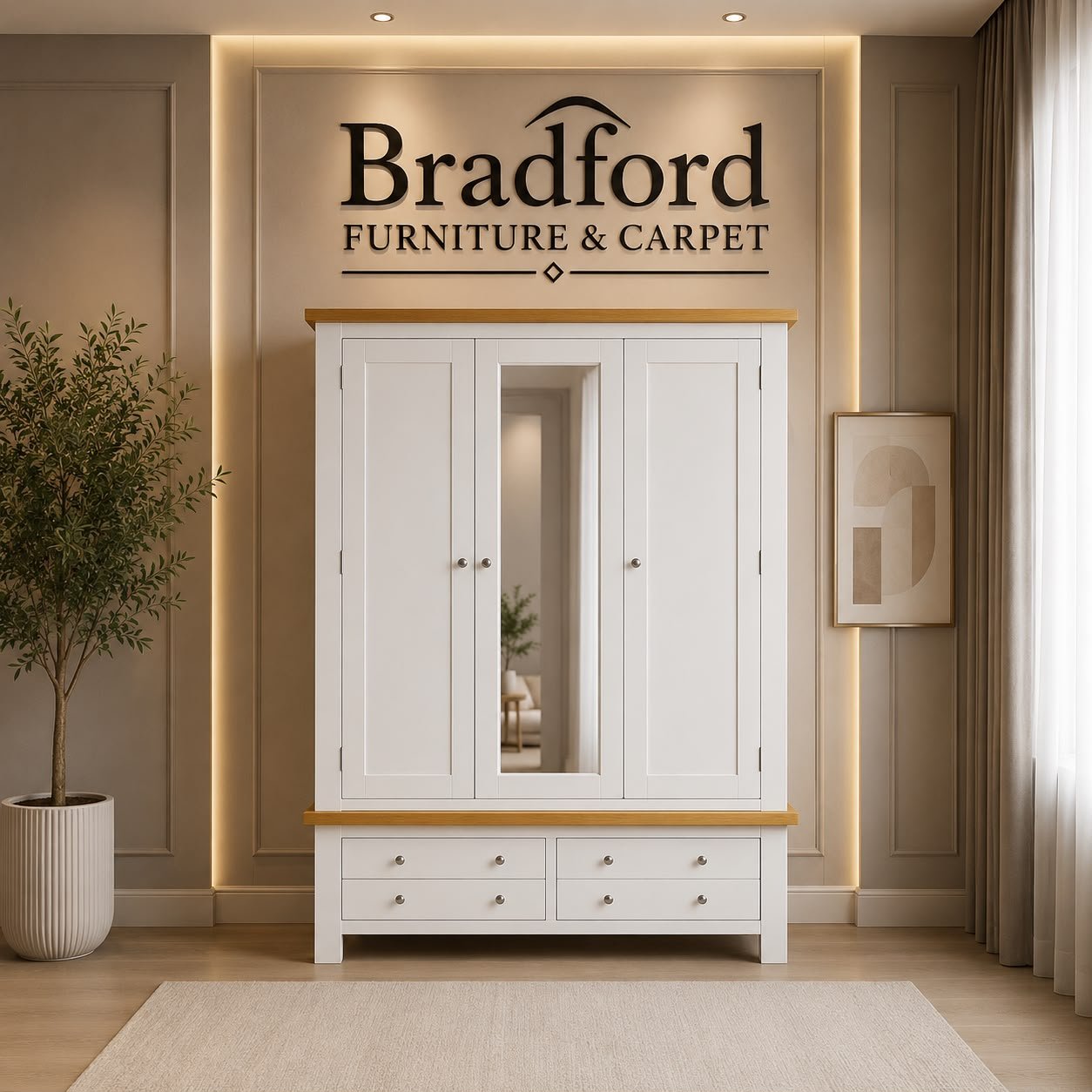 Windsor 3 Door 2 Drawer Wardrobe