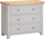 Windsor 3 Drawer Chester in Pebble Grey/Oak - Image 2