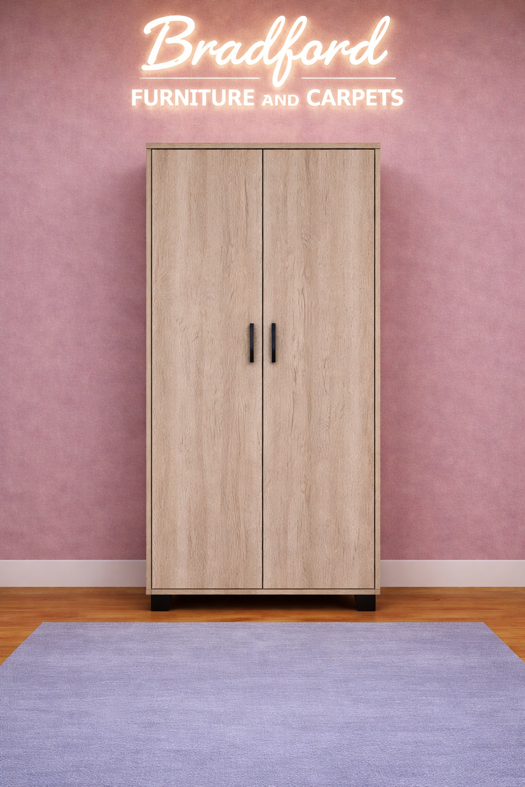 Oliver 2 Door Wardrobe in Light Oak Effect