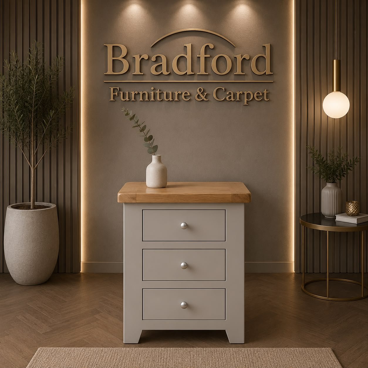 Windsor 3 Drawer Bedside in all Colours