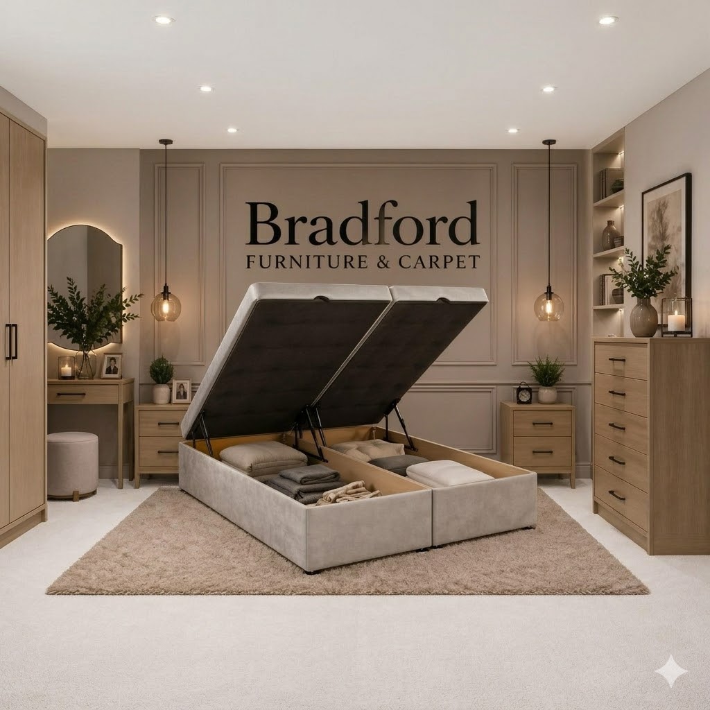The Monaco King-Size Upholstered Ottoman Bed frame